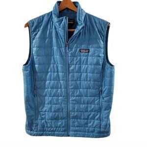 Patagonia Men's Nano Puff Jacket Vest Anacapa Blue Medium